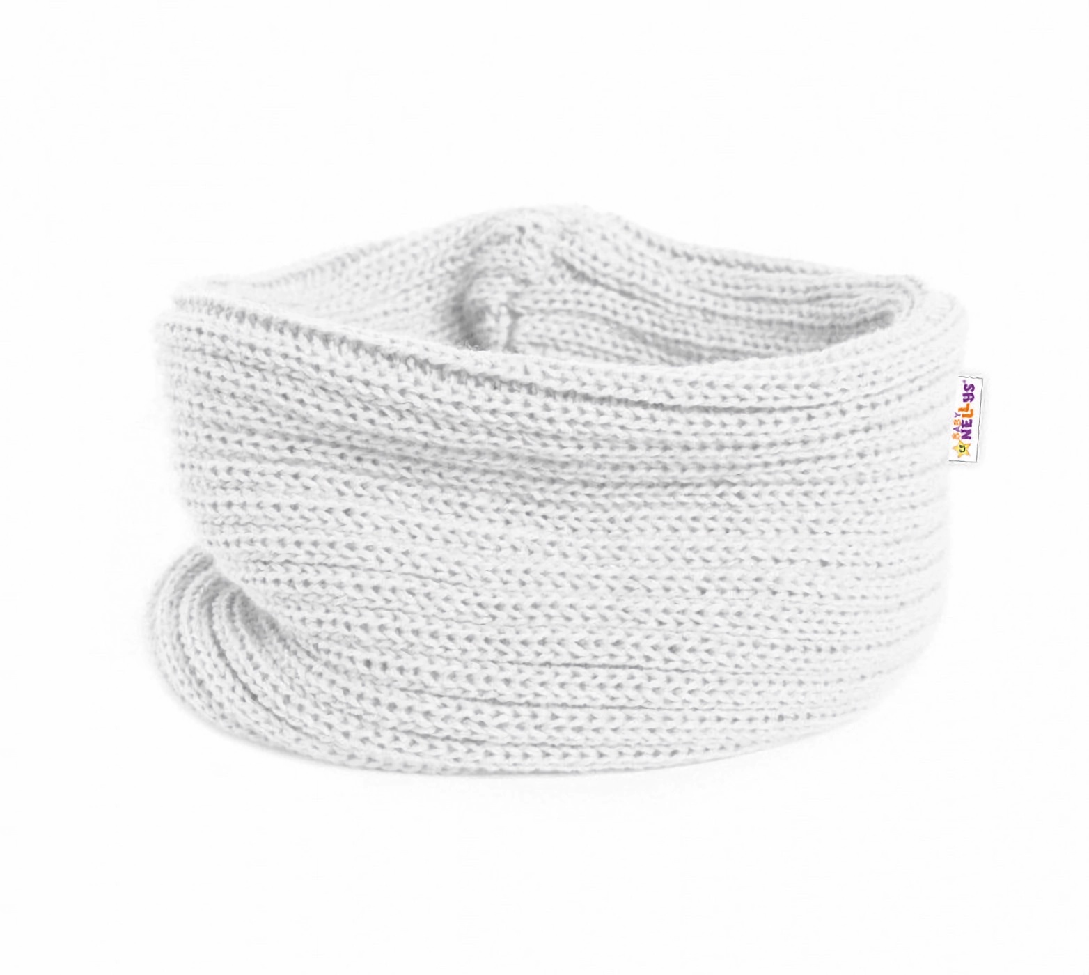 Baby Nellys Pletený nákrčník/komínek ® - bílý Baby Nellys