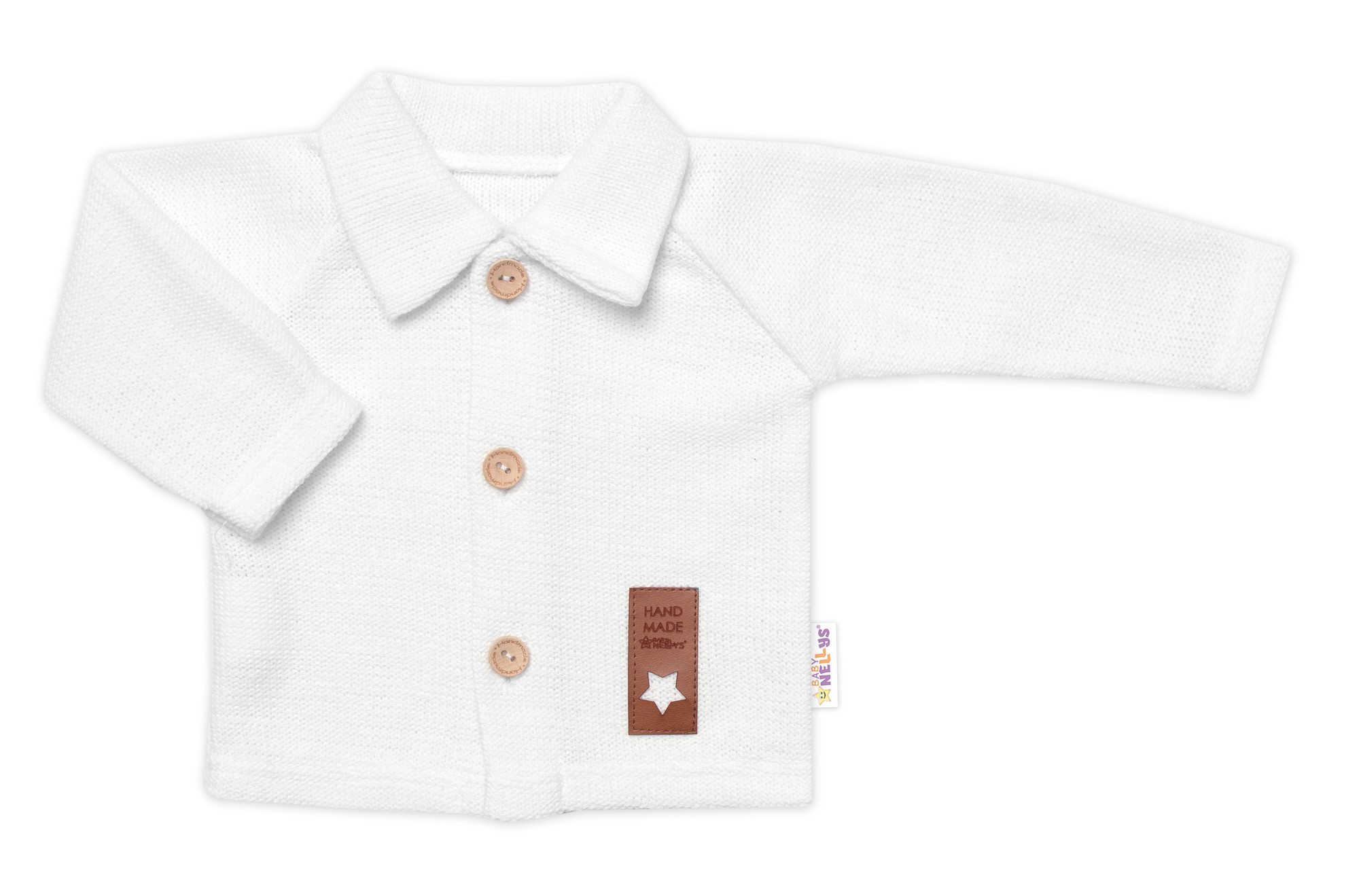Baby Nellys Pletený svetřík s knoflíčky Boy