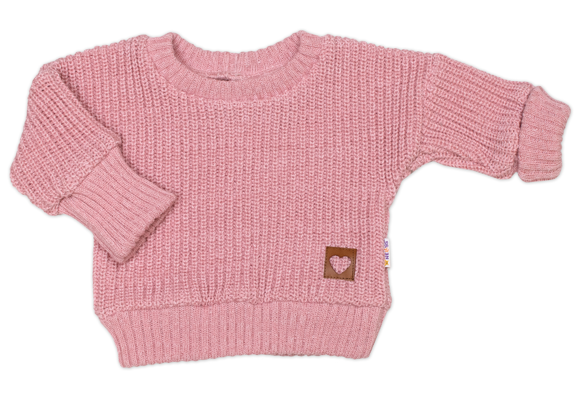 Baby Nellys Rostoucí oversize pletený svetřík