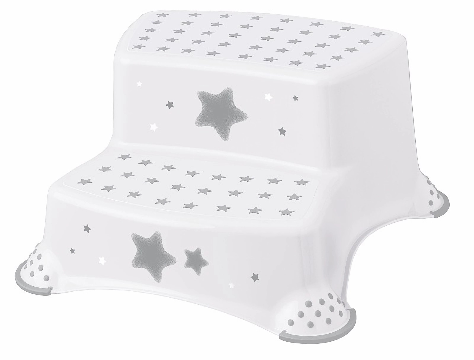 Baby Nellys Stolička - schůdky s protiskluzem Baby Star - bílé Baby Nellys