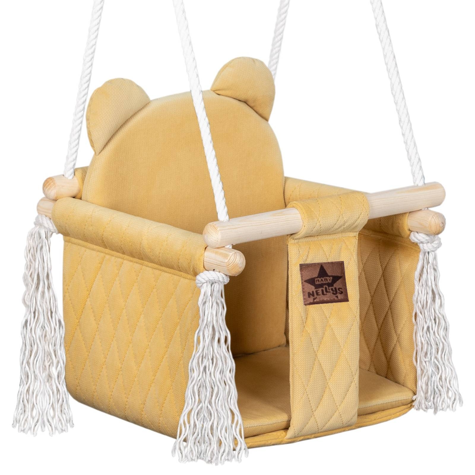 Baby Nellys Stylová houpačka prošívaný Velvet