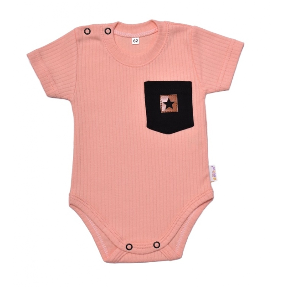 Baby Nellys Žebrované body s kapsičkou