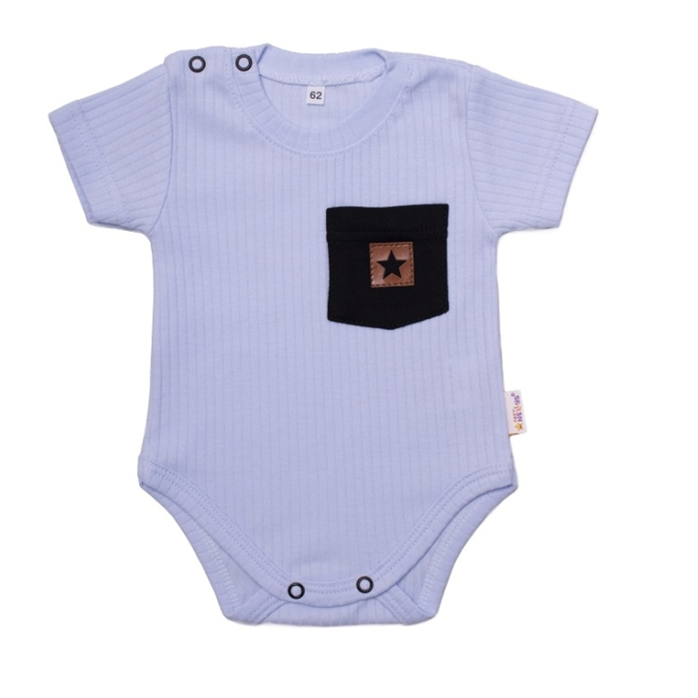 Baby Nellys Žebrované body s kapsičkou