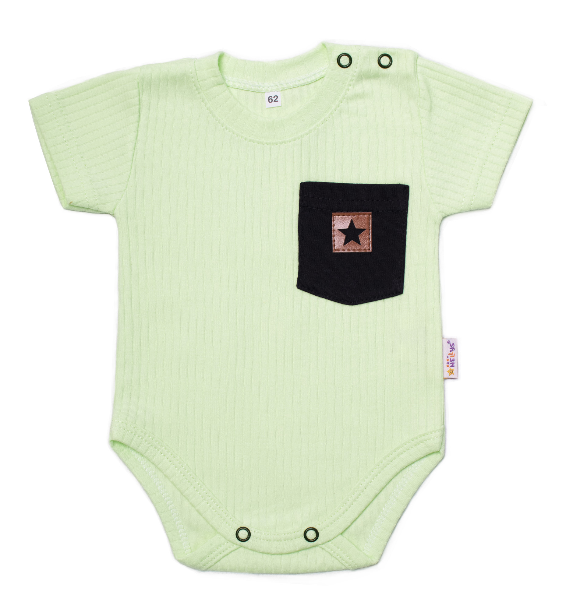 Baby Nellys Žebrované body s kapsičkou