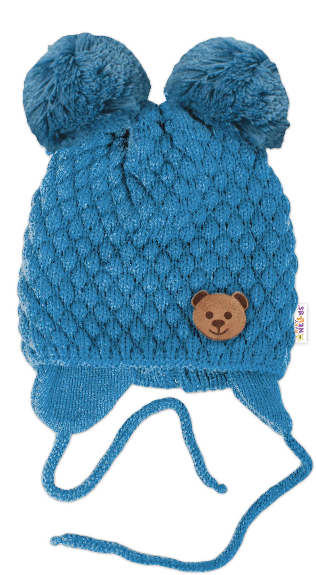 Baby Nellys Zimní pletená čepice Teddy Bear