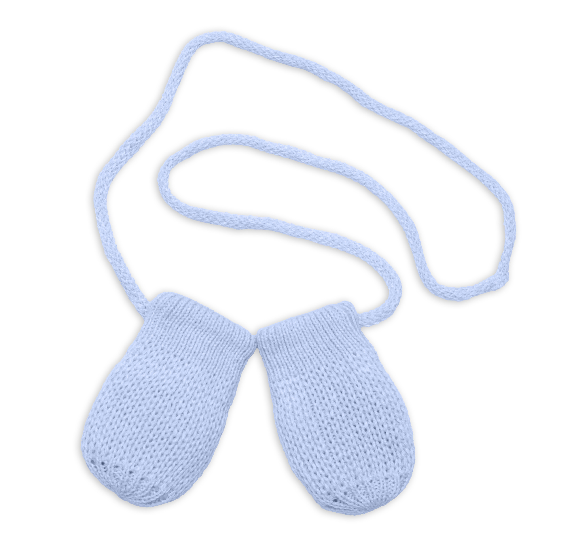 Baby Nellys Zimní pletené kojenecké rukavičky - sv. modré Baby Nellys