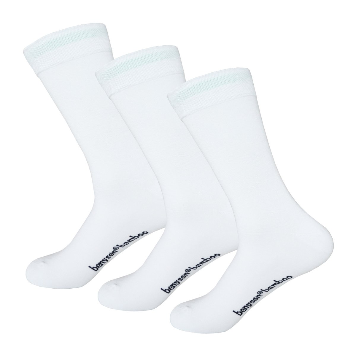 Benysøn 3PACK ponožky vysoké bambusové bílé (BENY-1002) M Benysøn