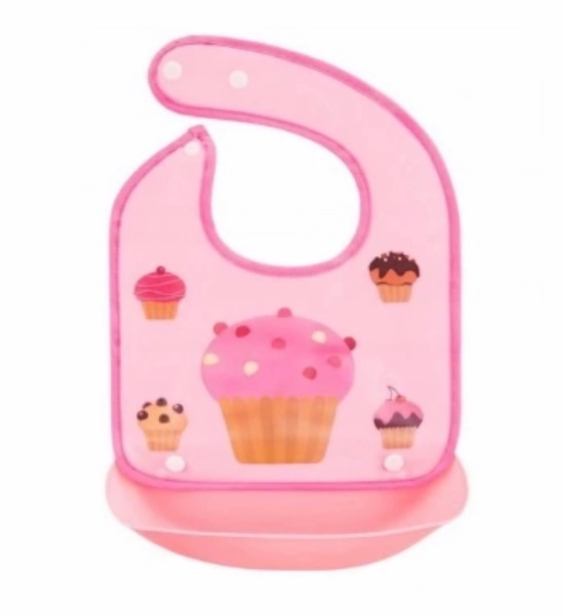 BocioLand Silikonový bryndáček s kapsičkou Muffin