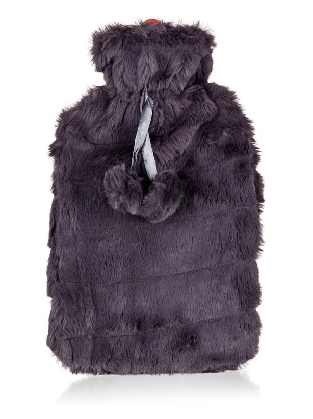 Calme Termofor Plush 2 l zahřívací láhev černá Calme