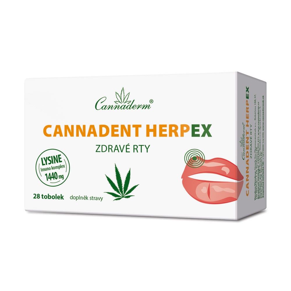 Cannaderm Cannadent HerpEX zdravé rty 28 tobolek Cannaderm