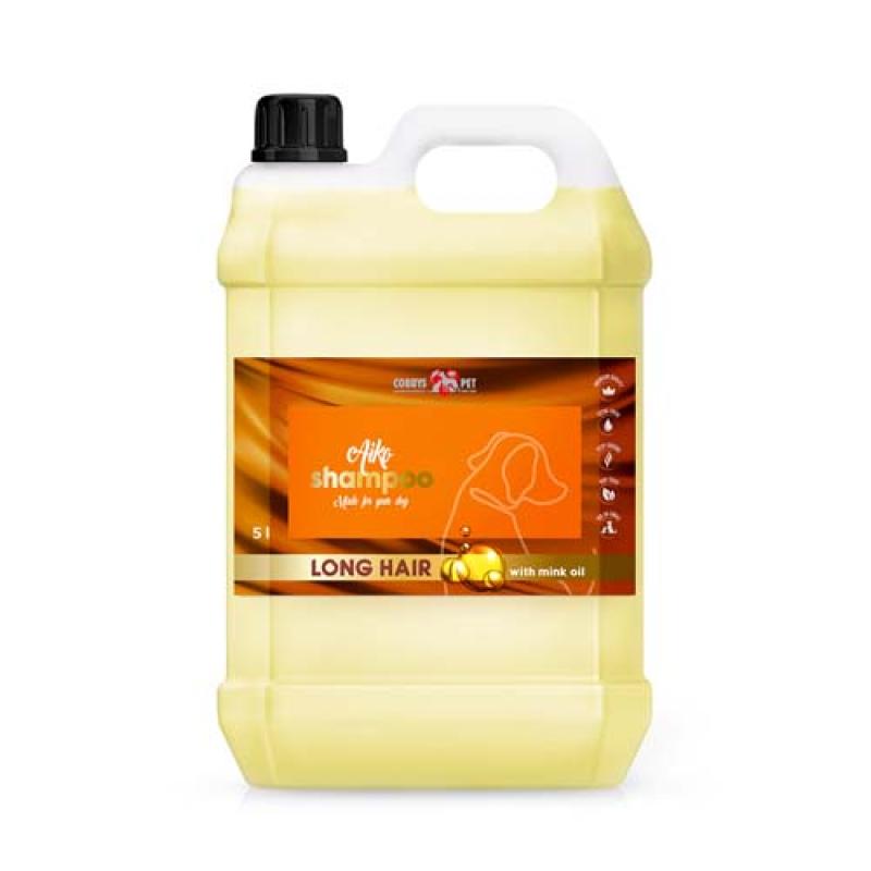 Cobbyspet AIKO LONG HAIR SHAMPOO WITH MINK OIL 5L šampon pro psy s norkovým olejem Cobbys Pet