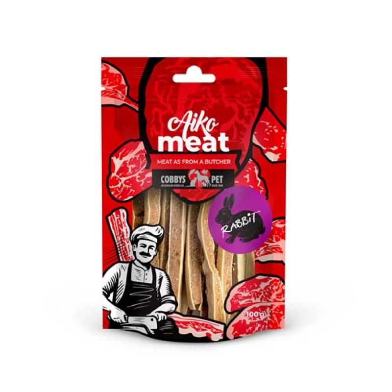 Cobbyspet AIKO Meat Rabbit Sandwich sušené králičí maso s treskou 100g Cobbys Pet