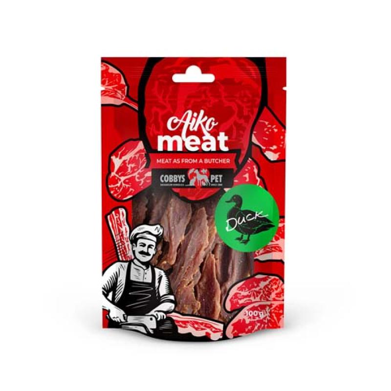 Cobbyspet AIKO Meat měkké kachní plátky 100g Cobbys Pet