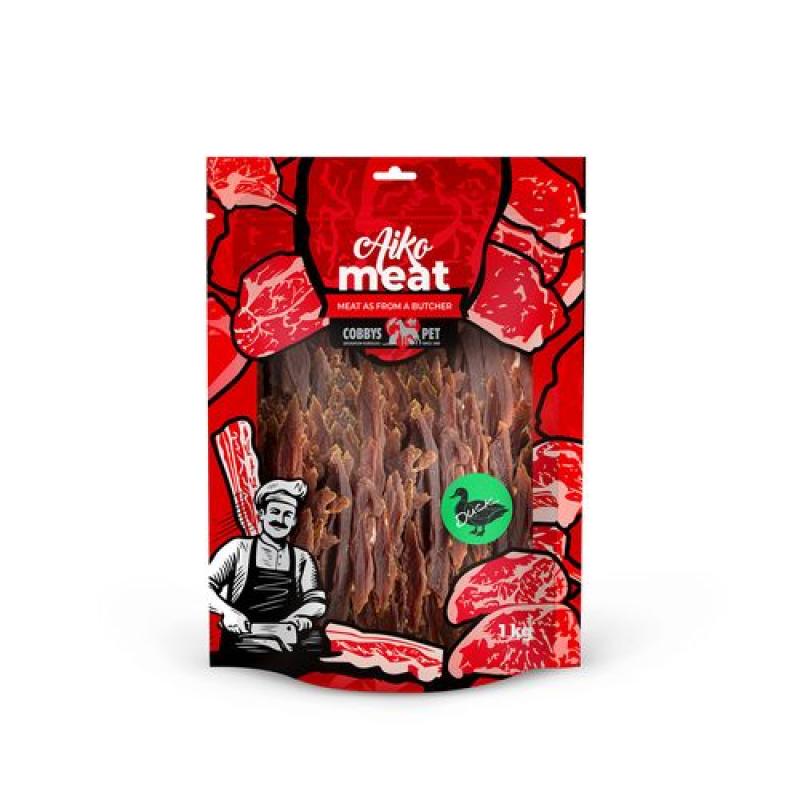 Cobbyspet AIKO Meat měkké kachní plátky 1kg Cobbys Pet