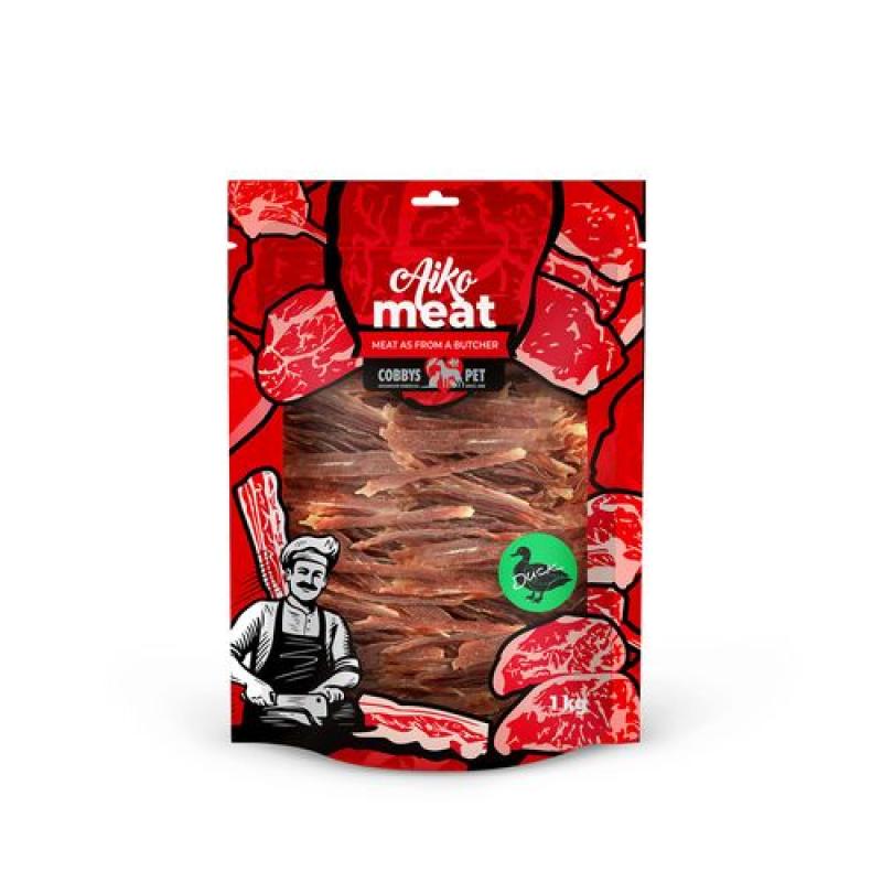Cobbyspet AIKO Meat sušené kachní plátky 1kg Cobbys Pet