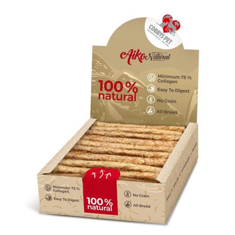 Cobbyspet AIKO NATURAL Stix 21cm tyčinka s kolagenem a hovězími dršťkami 1ks Cobbys Pet
