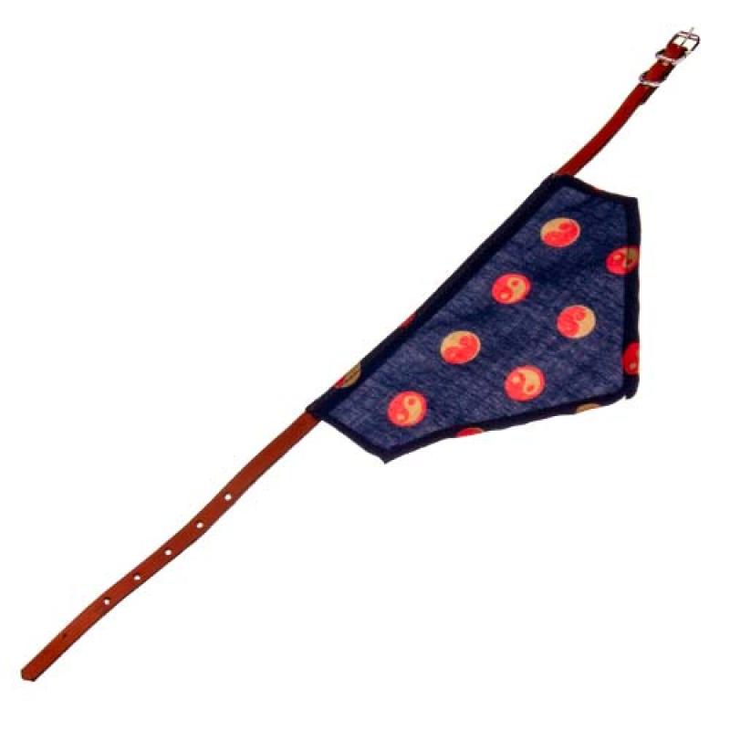 Cobbyspet Obojek z pravé kůže s šátkem 20mm/60cm VZOR -3 Cobbys Pet
