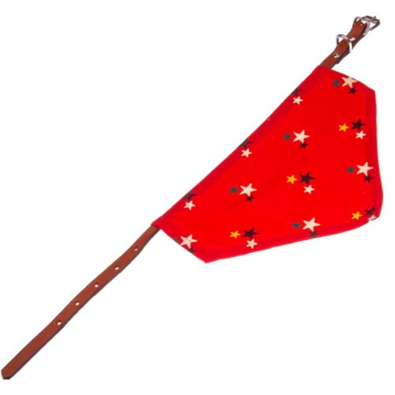 Cobbyspet Obojek z pravé kůže s šátkem 20mm/60cm VZOR -4 Cobbys Pet