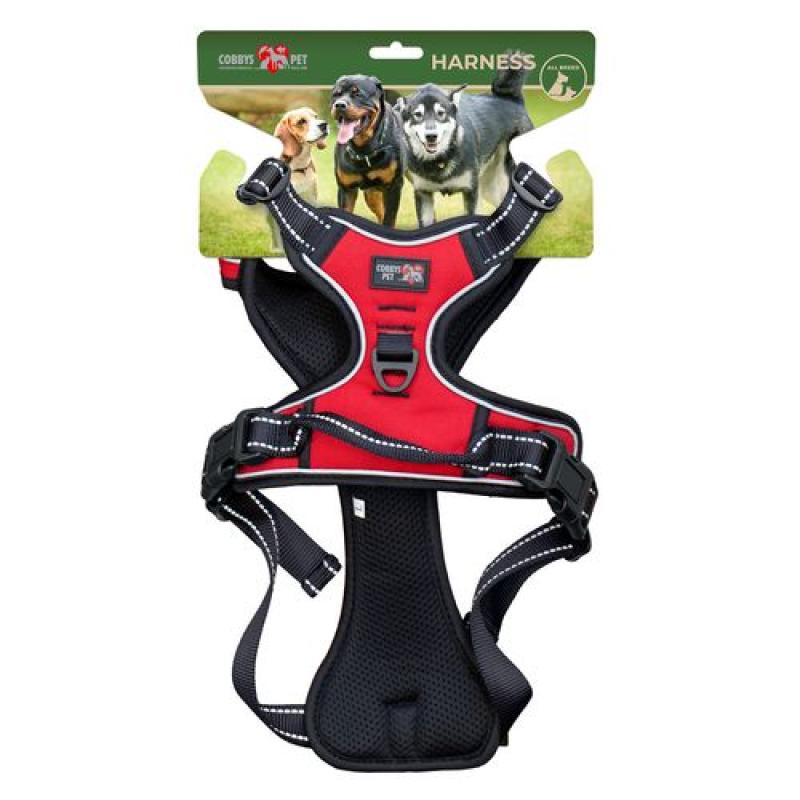 Cobbyspet Postroj červený L 60-85 x 2