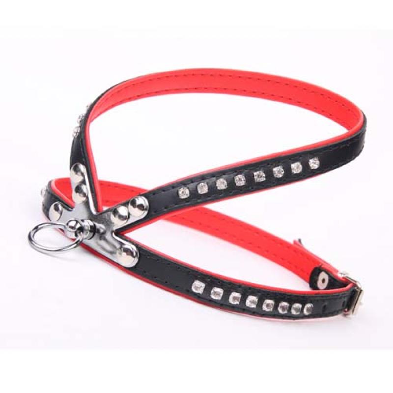 Cobbyspet postroj Infinity 45cm/L -černá / červená Cobbys Pet
