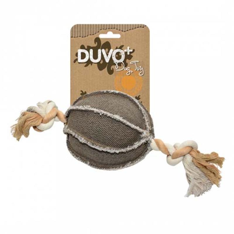 Duvo+ Canvas hračka pro psy -míč s provázkem 22x13cm Duvo+