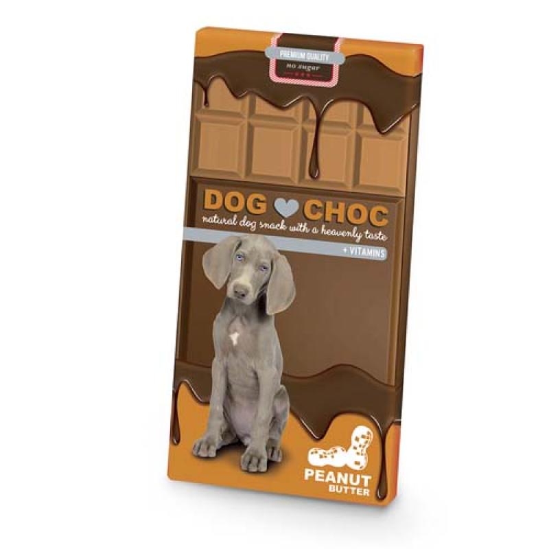 Duvo+ DOG CHOC Peanutbutter 100g čokoláda pro psy bez cukru s arašídovým máslem Duvo+
