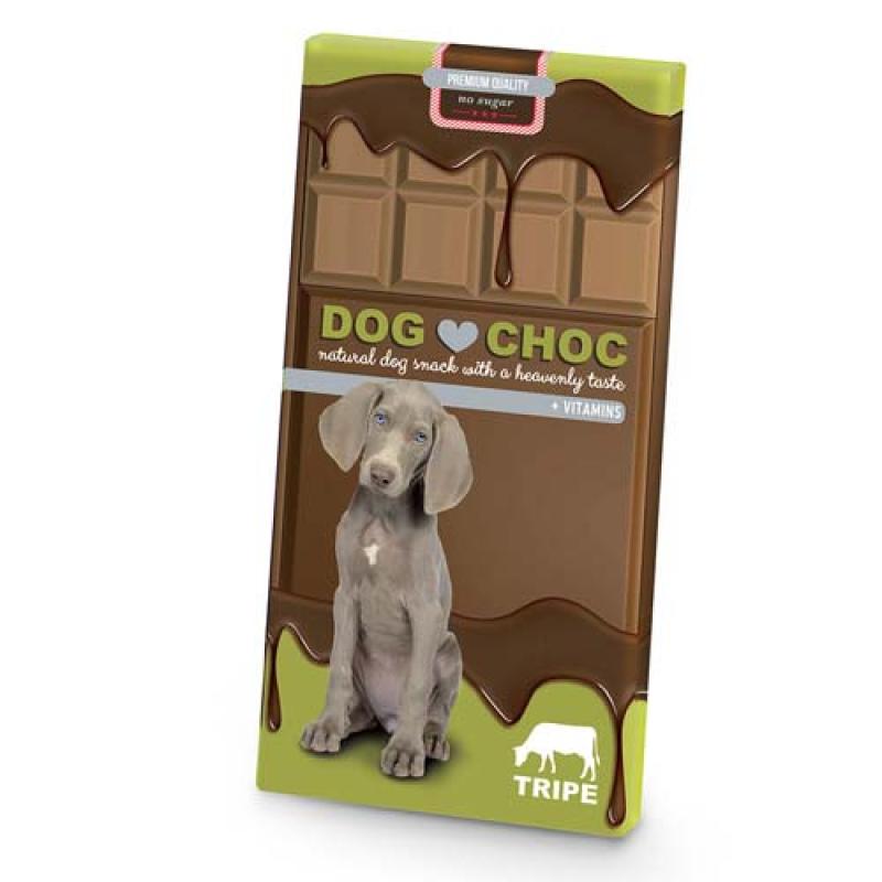 Duvo+ DOG CHOC Tripe 100g čokoláda pro psy bez cukru s dršťkami Duvo+