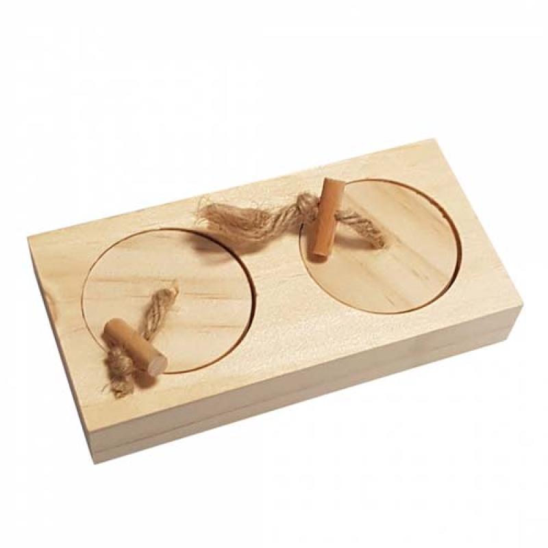 Duvo+ Dřevěné puzzle na pochoutky CAS 12x6x2