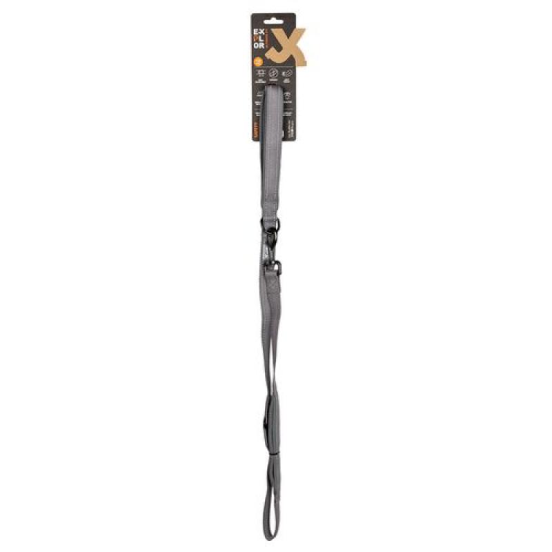 Duvo+ EXPLORER Ultimate vycházkové vodítko 130cm - 25mm šedé Duvo+