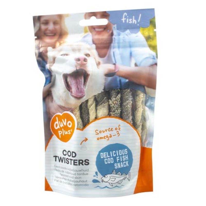 Duvo+ FISH! Točená kůže z tresky pro psy 100g Duvo+