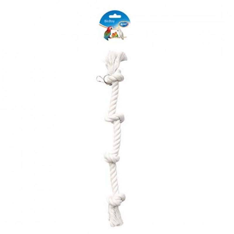 Duvo+ Hračka závěsná pro papoušky 4 uzly z lana 50cm Duvo+