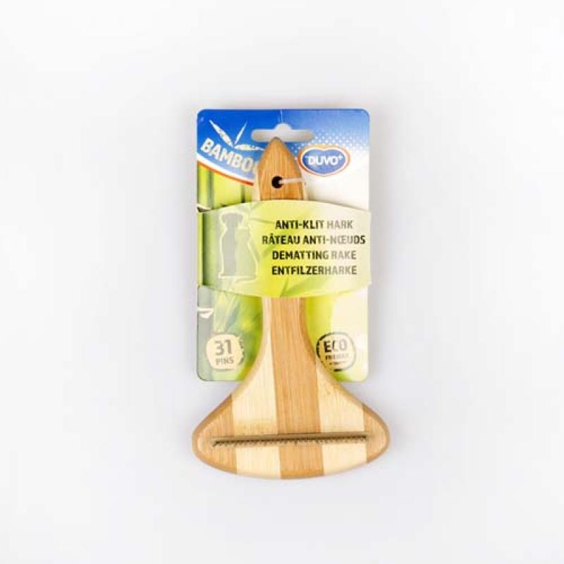 Duvo+ Kartáč bambus s otočnými zoubky 16 zubů 17x10cm Duvo+