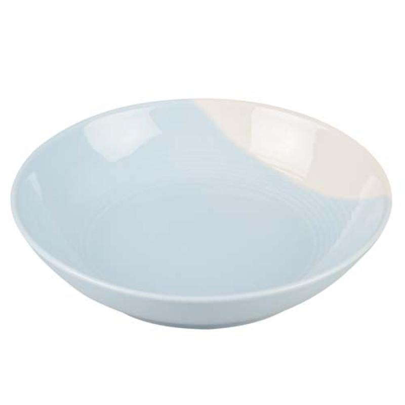 Duvo+ Keramický talíř modro-bílý 350ml/16x16x3
