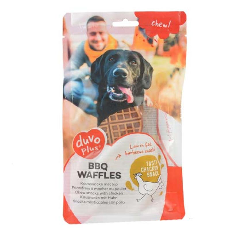 Duvo+ Kuřecí vafle pro psy s příchutí BBQ 7