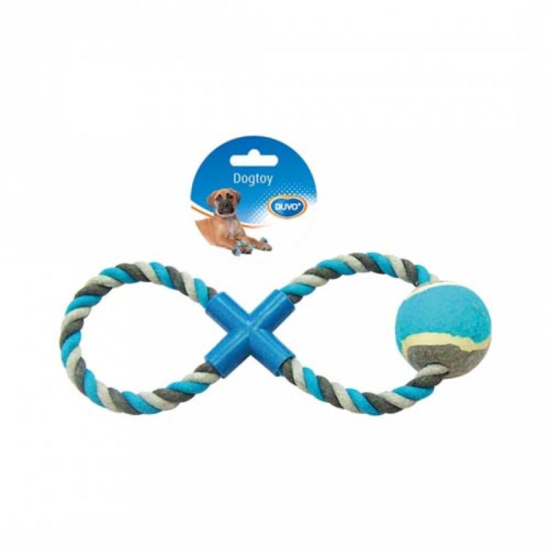 Duvo+ Lano ve tvaru osmičky s tenisovým míčem 28cm Duvo+