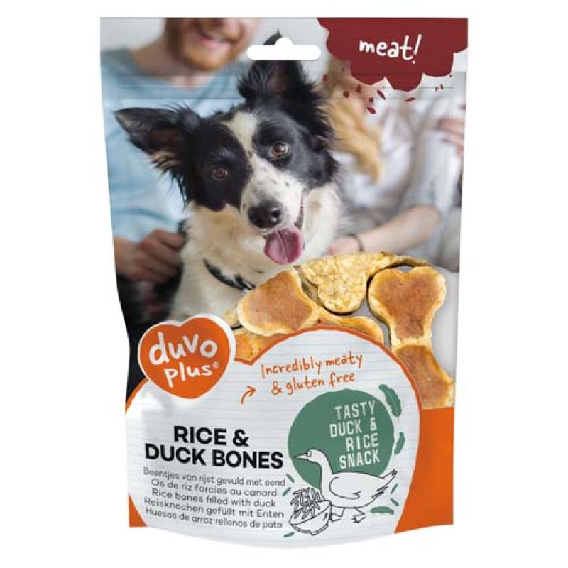 Duvo+ Meat! žvýkací rýžové kostičky s kachním masem 140g Duvo+