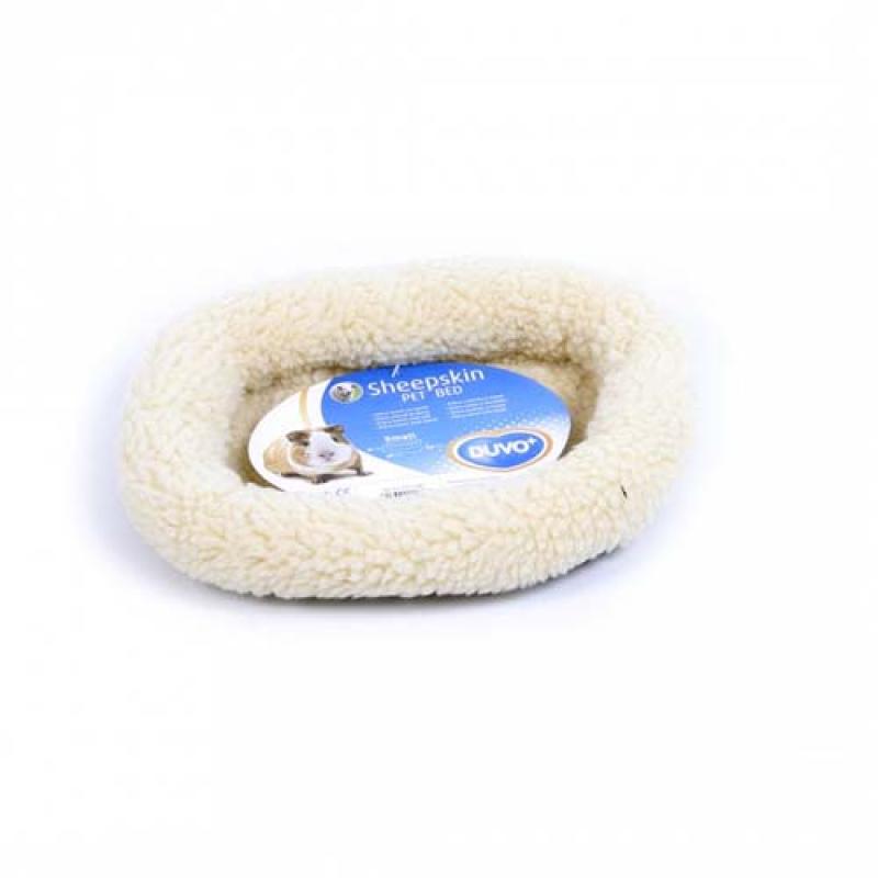 Duvo+ Oválné lehátko z umělé ovčí kůže 27x21cm pro hlodavce Duvo+