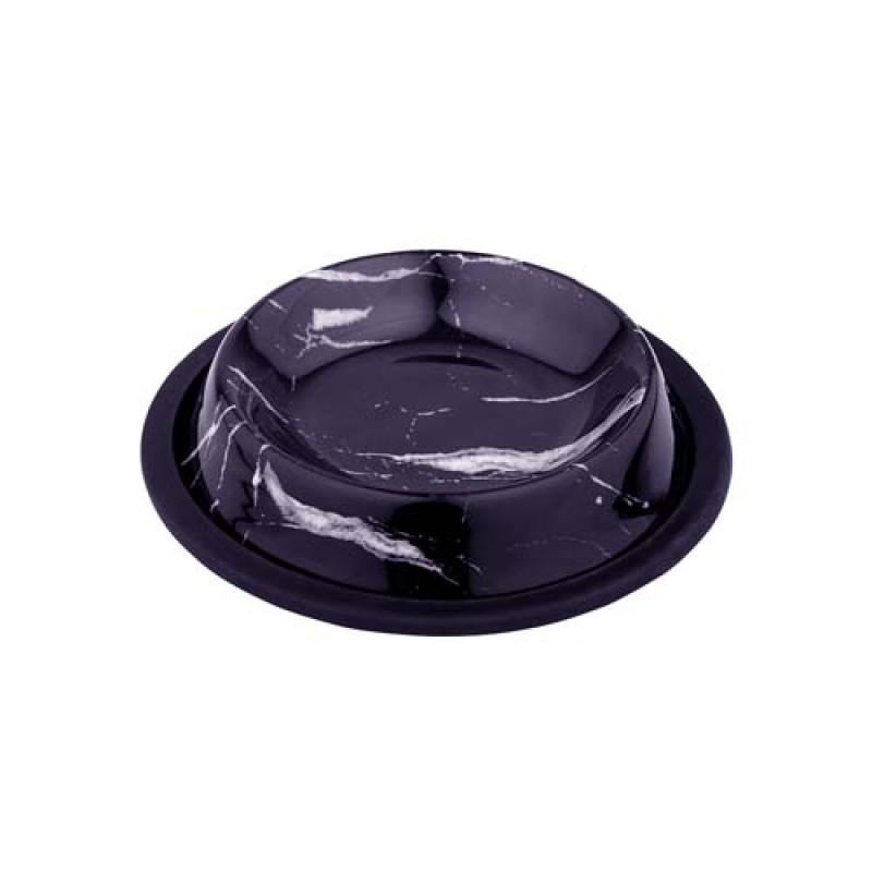 Duvo+ Protiskluzová nerezová miska s mramorovým vzorem 460ml  21x21x4