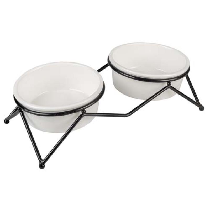Duvo+ Set keramických misek se stojanem 280ml/29x13