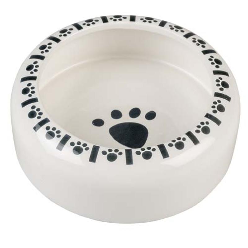 Duvo+ Zaoblená keramická miska s tlapkami pro hlodavce L 750ml/16x16x6cm Duvo+