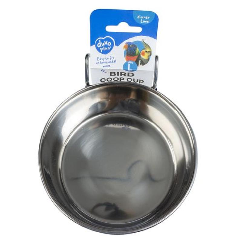 Duvo+ Závěsná nerezová miska do klece pro ptáky L 950ml průměr 15cm Duvo+