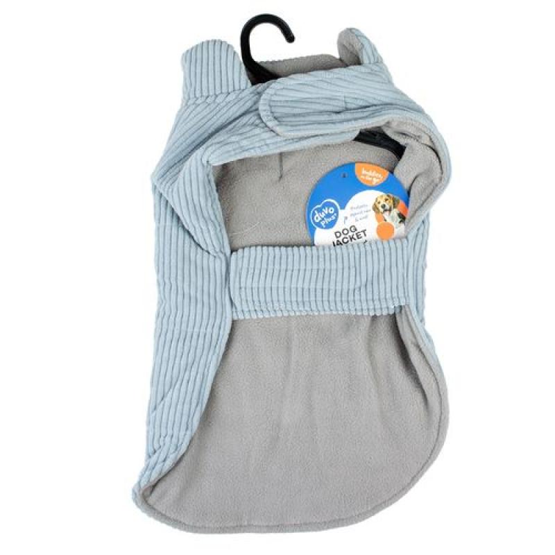 Duvo+ manšestrová bunda pro psy L 60cm šedá Duvo+