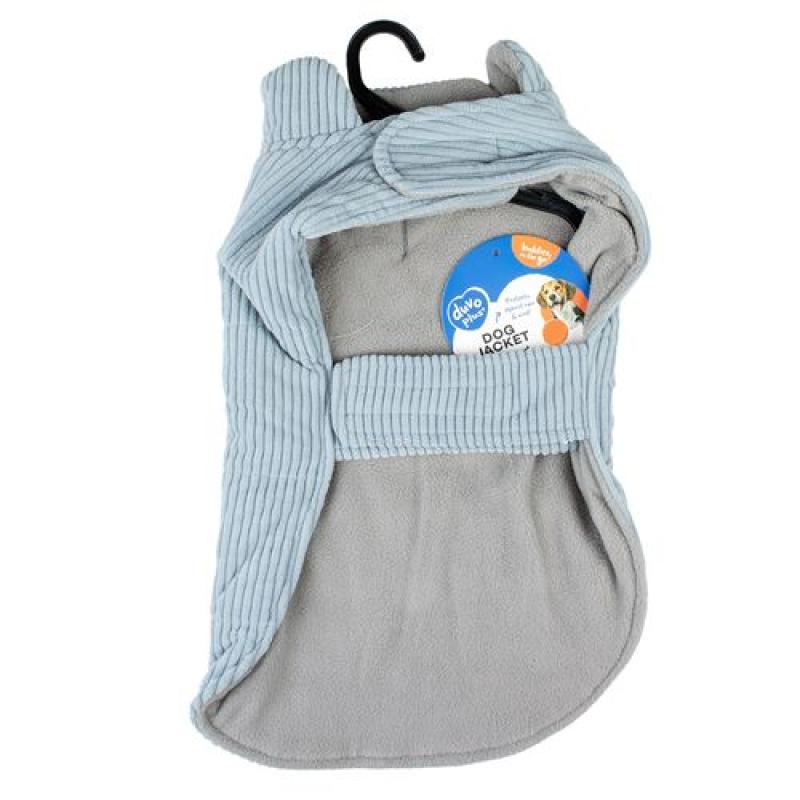 Duvo+ manšestrová bunda pro psy S 40cm šedá Duvo+
