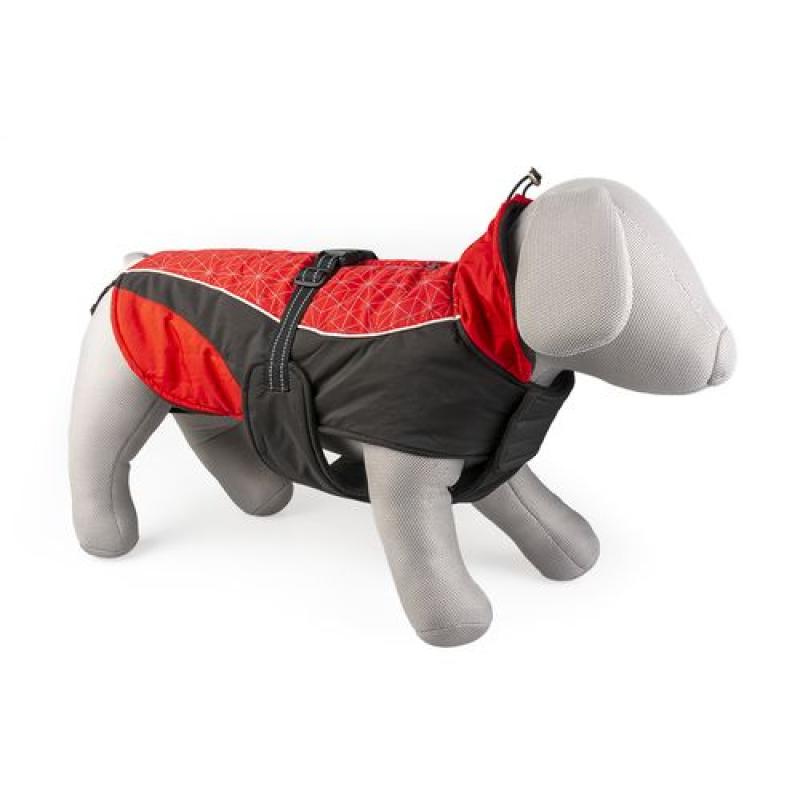 Duvo+ nepromokavá vesta pro psy XL 70cm červená/černá Duvo+