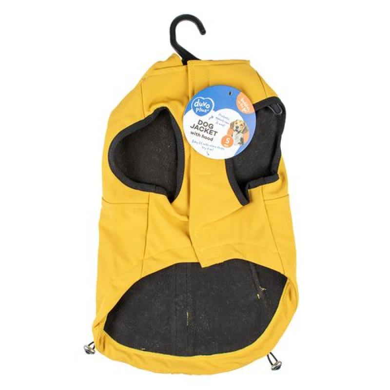 Duvo+ stylová bunda s kapucí pro psy XL 70cm žlutá Duvo+