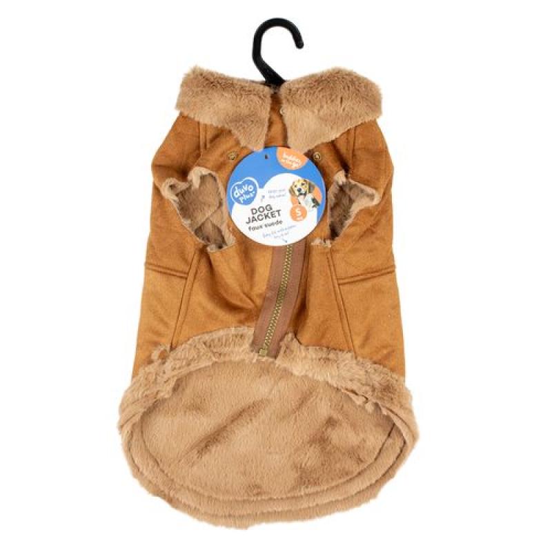 Duvo+ stylová semišová bunda pro psy XS 30cm hnědá Duvo+
