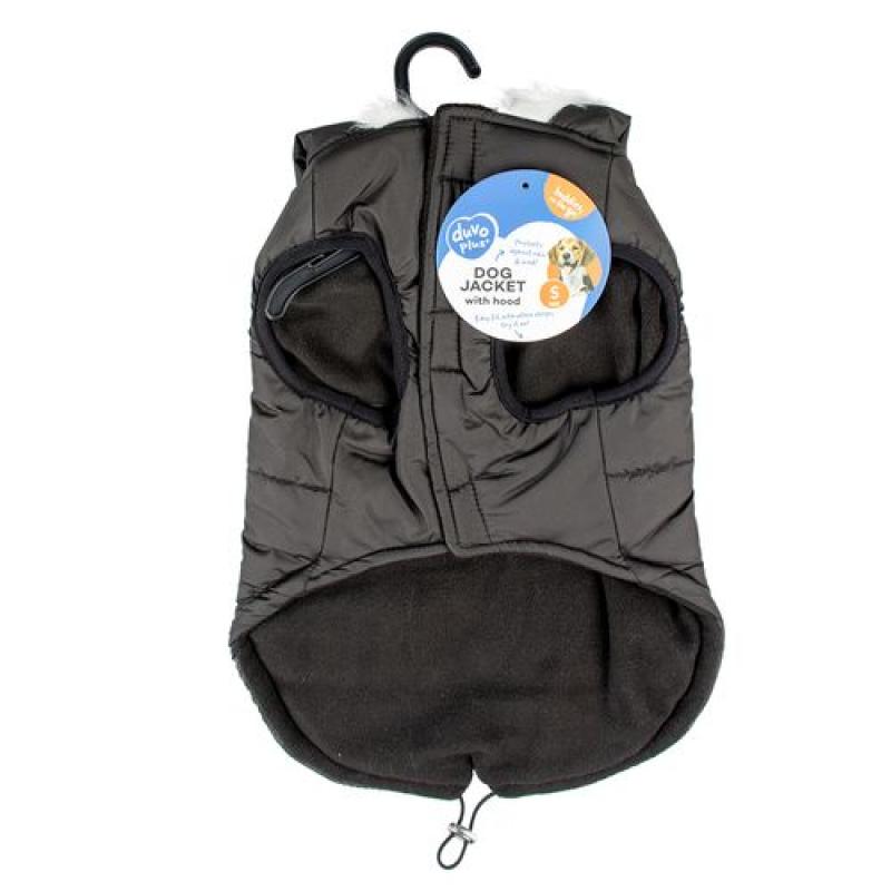 Duvo+ zimní bunda s kapucí pro psy XL 70cm černá Duvo+