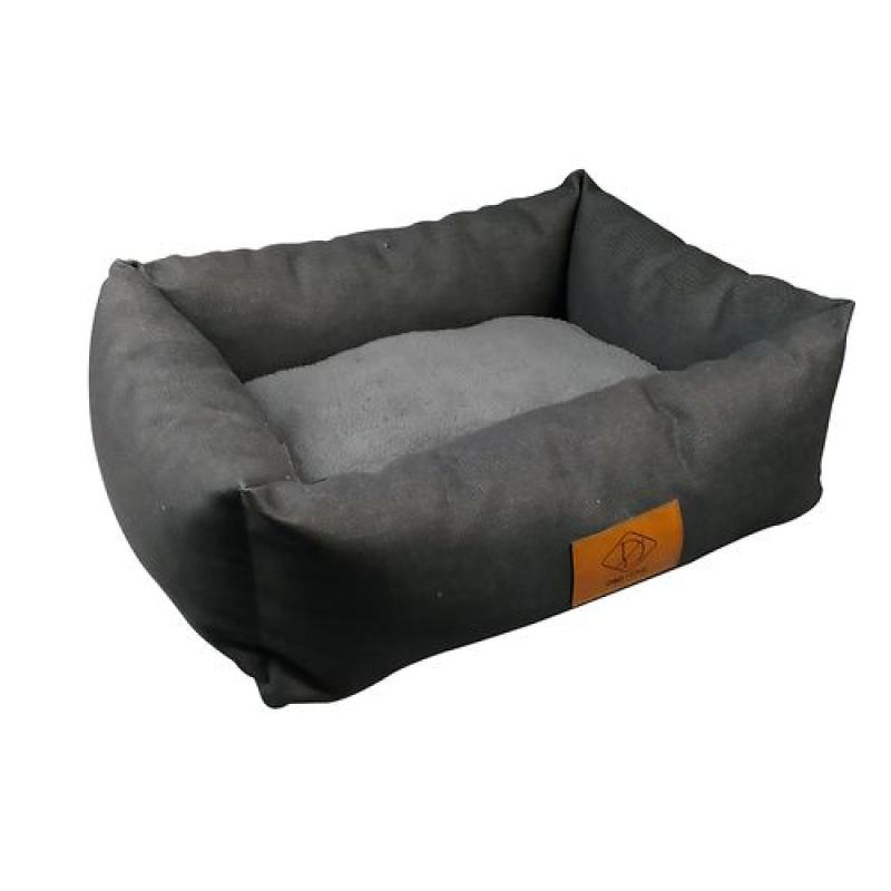 Ebi D&D Manšestrový pelíšek pro psy antracit L 78x58x21cm Ebi