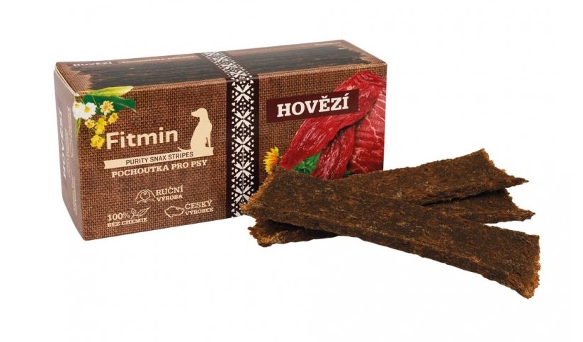 Fitmin Purity Snax Stripes Hovězí pochoutka pro psy 120 g Fitmin