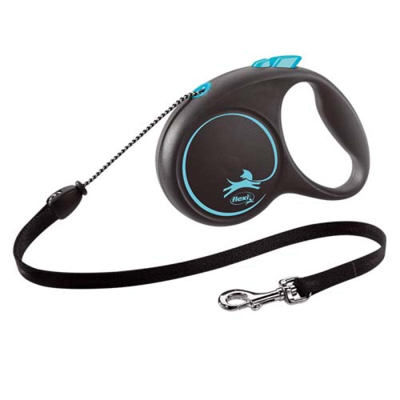 Flexi Black Design M lanko 5m  modrá do 20kg Flexi